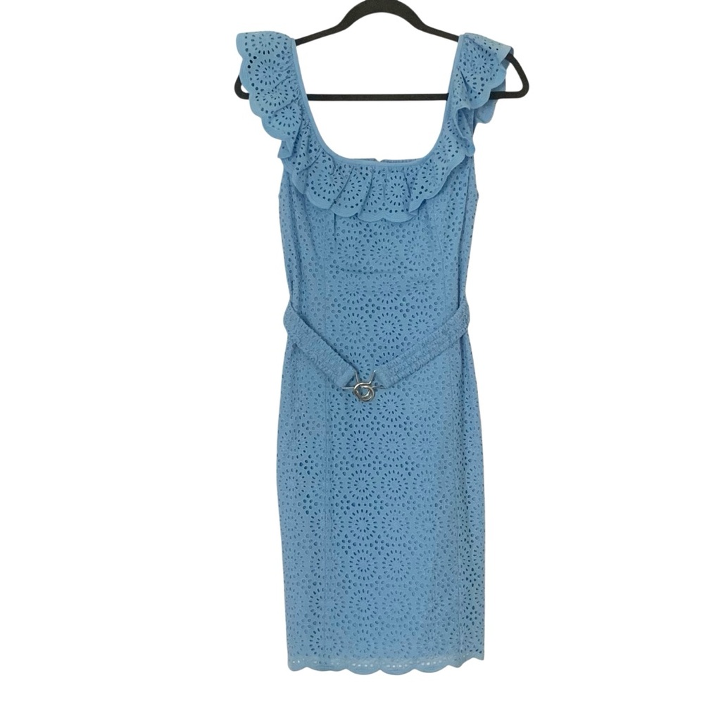 NWT Lilly Pulitzer Women’s Size 4 Frenchie Blue Kaleidoscope Eyelet Mini Dress
